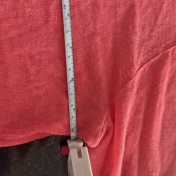 Eileen fisher quarter sleeve medium light knit top pink organic linen - Picture 16 of 16